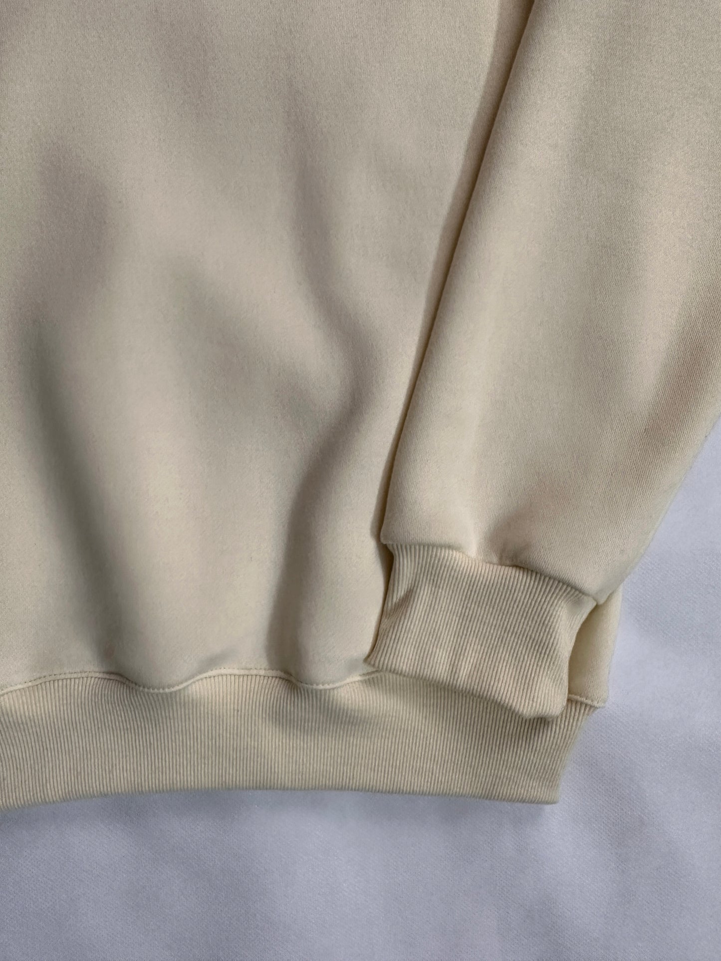 Beige Half Zipper Sweatshirt