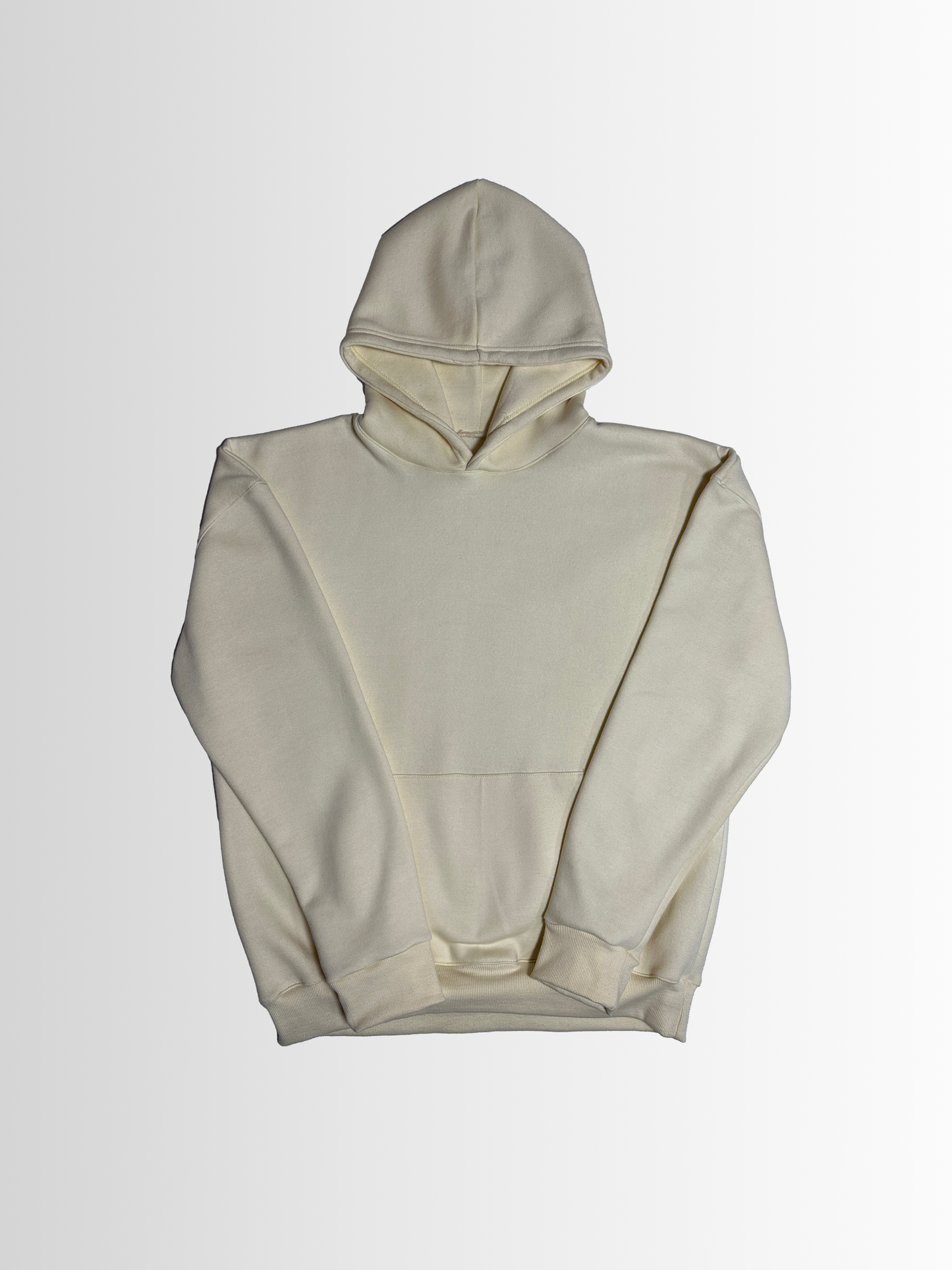 Drop Shoulder Beige Hoodie