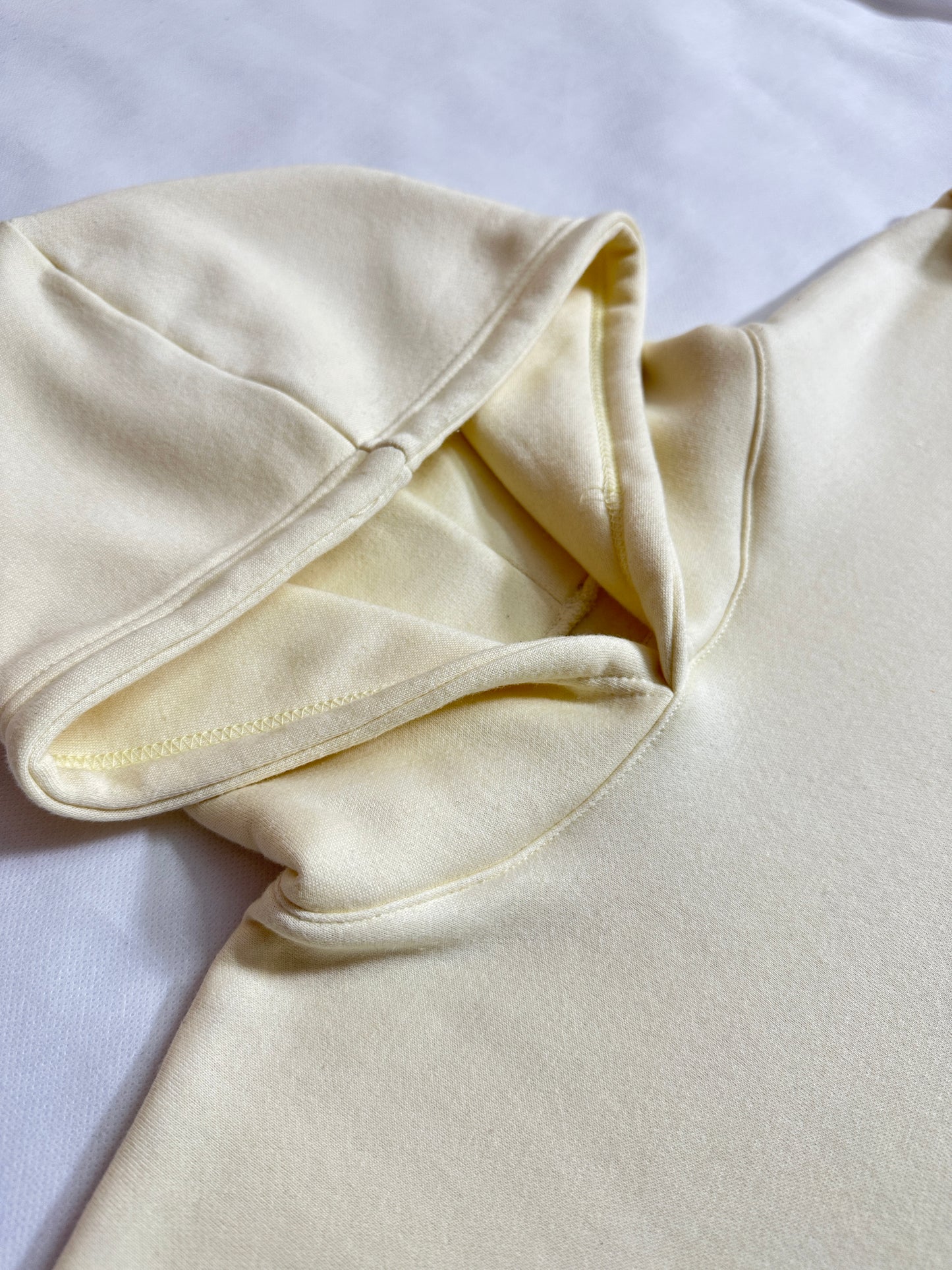 Drop Shoulder Beige Hoodie